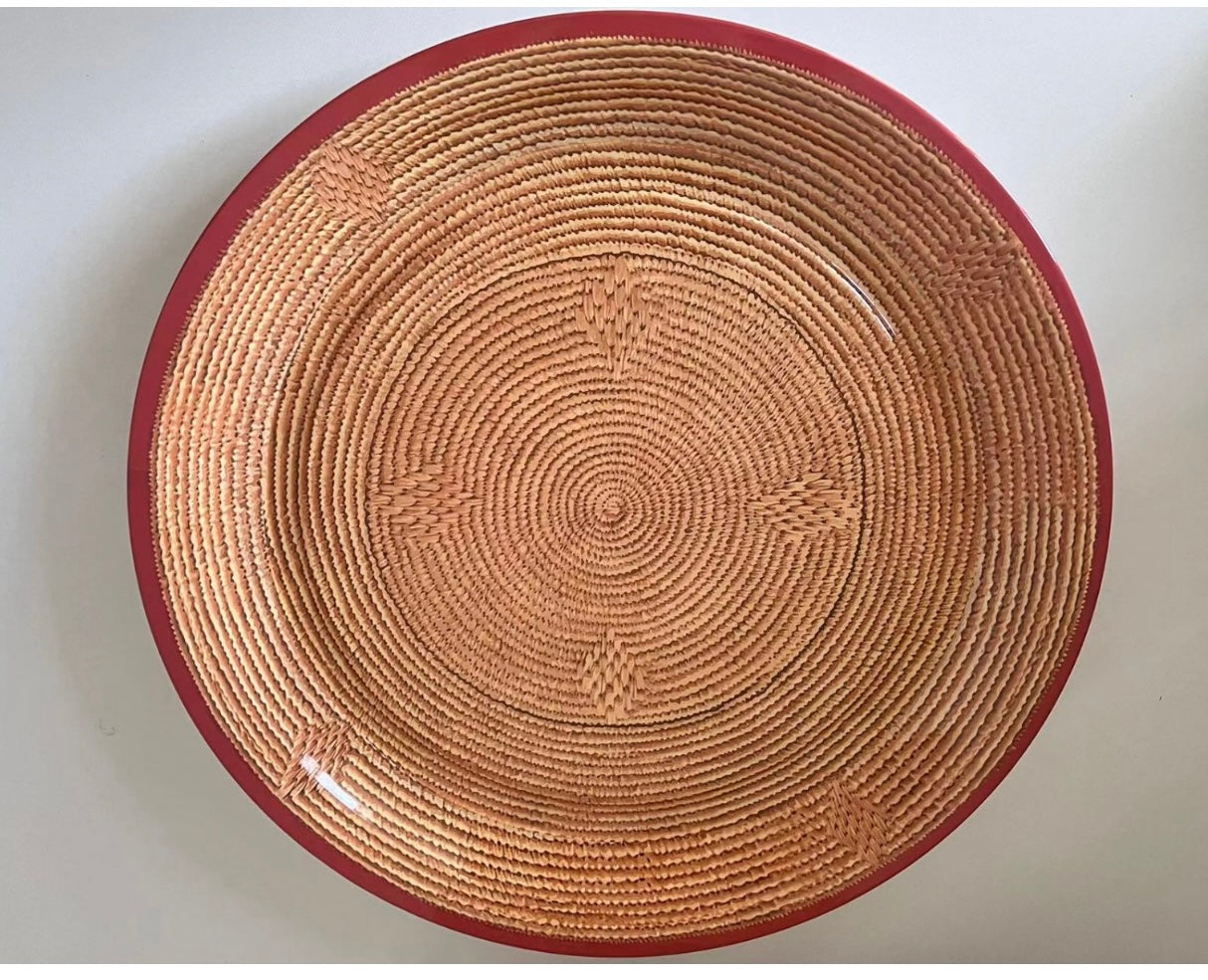 Woven serving tray